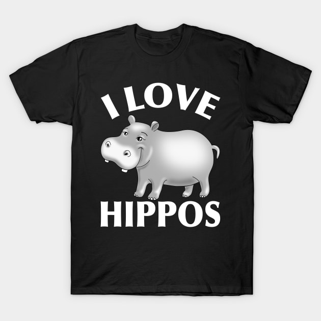 I LOVE HIPPOS T-Shirt by PnJ